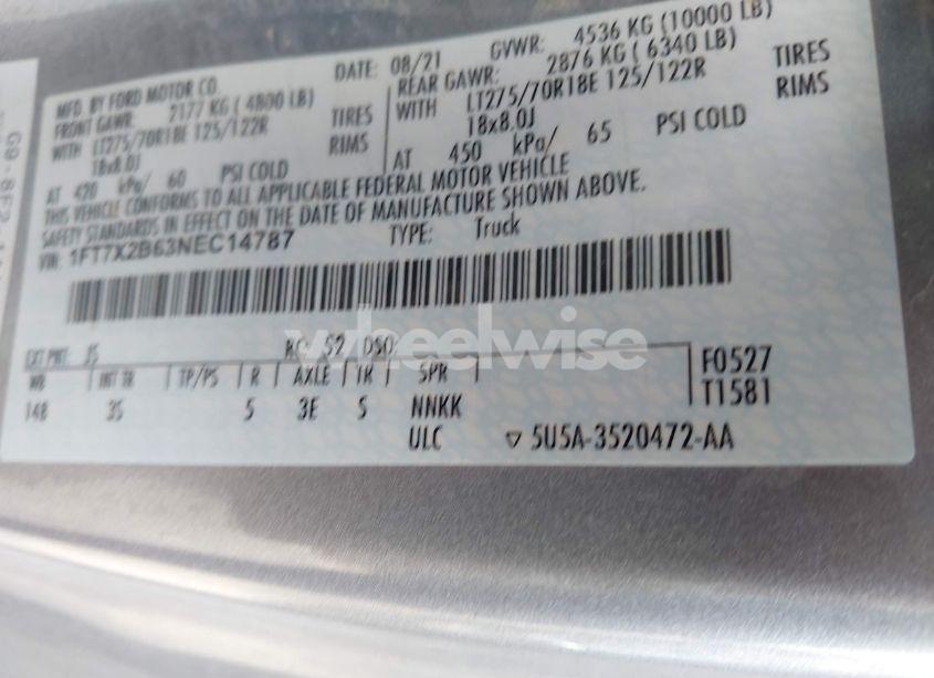 Photo 8 of 2022 Ford F-250 XLT (VIN 1FT7X2B63NEC14787)