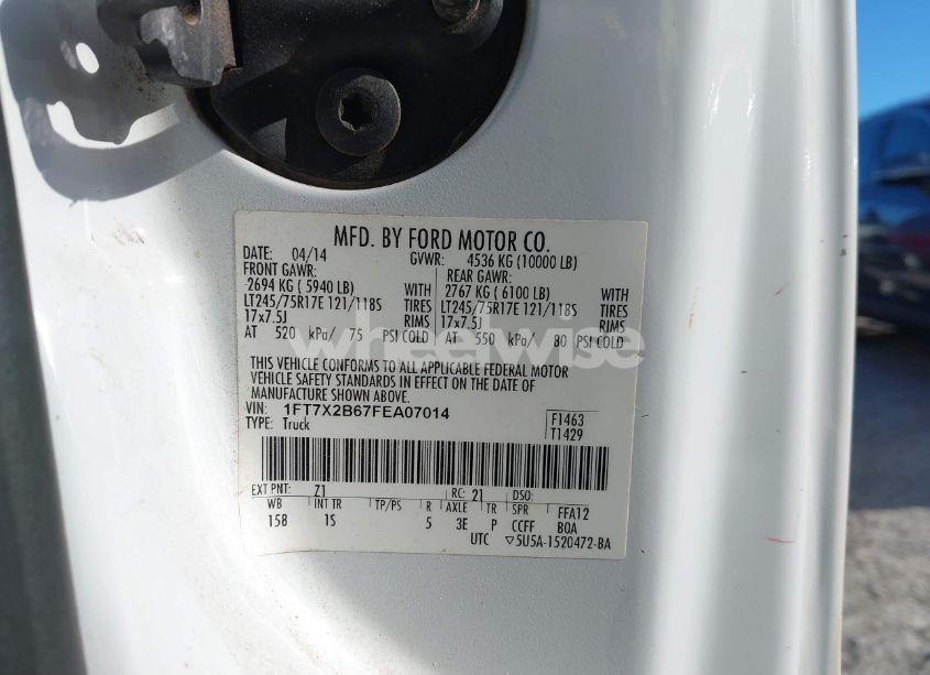 Photo 9 of 2015 Ford F-250 XL (VIN 1FT7X2B67FEA07014)