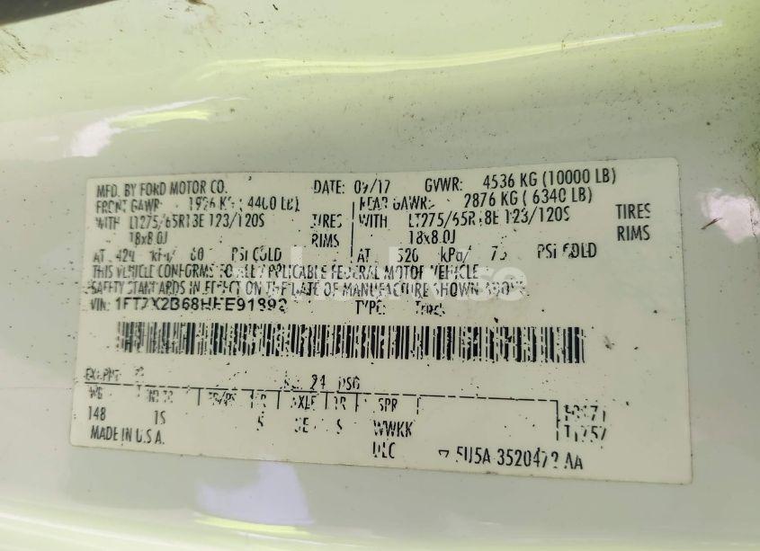 Photo 9 of 2017 Ford F-250 XL (VIN 1FT7X2B68HEE91892)