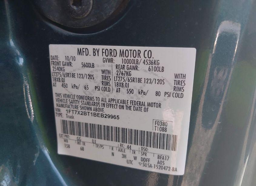 Photo 9 of 2011 Ford F-250 LARIAT (VIN 1FT7X2BT1BEB29965)