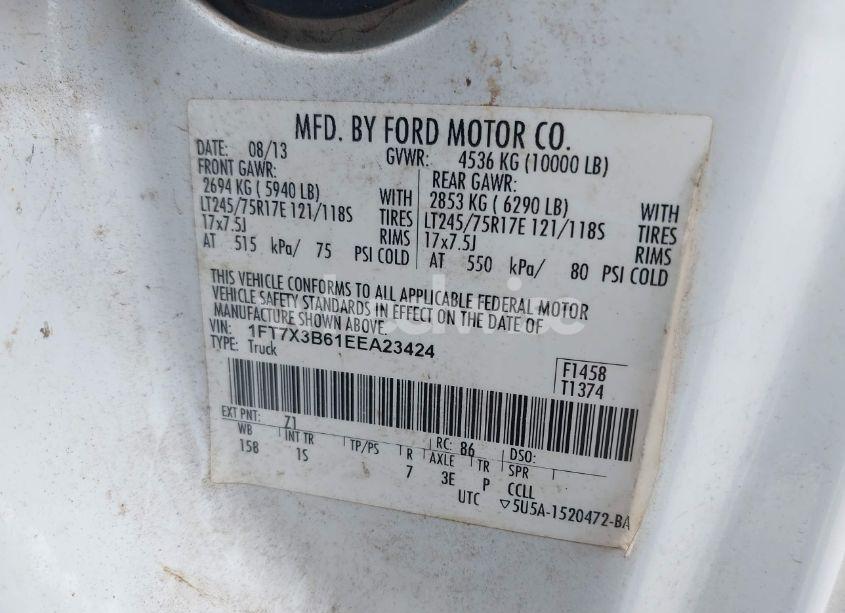 Photo 9 of 2014 Ford F-350 XL (VIN 1FT7X3B61EEA23424)