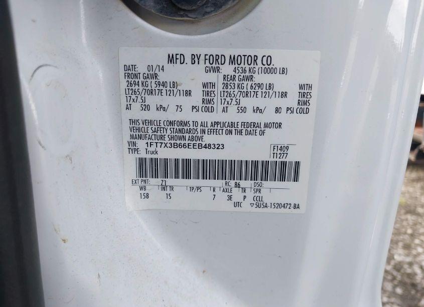 Photo 9 of 2014 Ford F-350 XL (VIN 1FT7X3B66EEB48323)