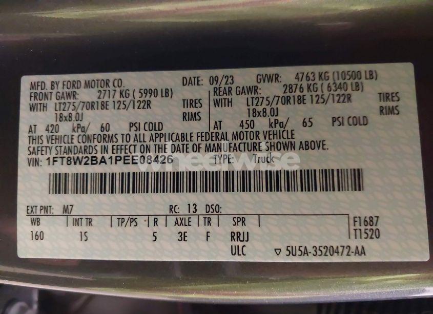 Photo 8 of 2023 Ford F-250 XL (VIN 1FT8W2BA1PEE08426)