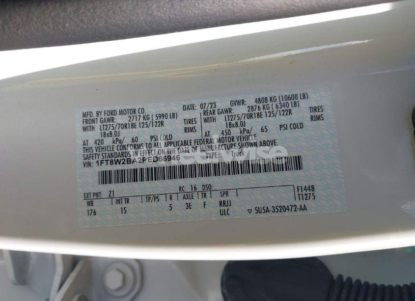 Photo 8 of 2023 Ford F-250 XL (VIN 1FT8W2BA2PED66946)