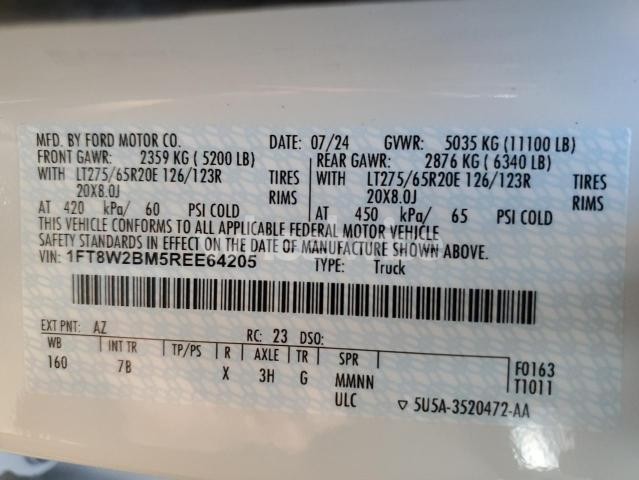 2024 FORD F250 SUPER DUTY (VIN 1FT8W2BM5REE64205) main photo