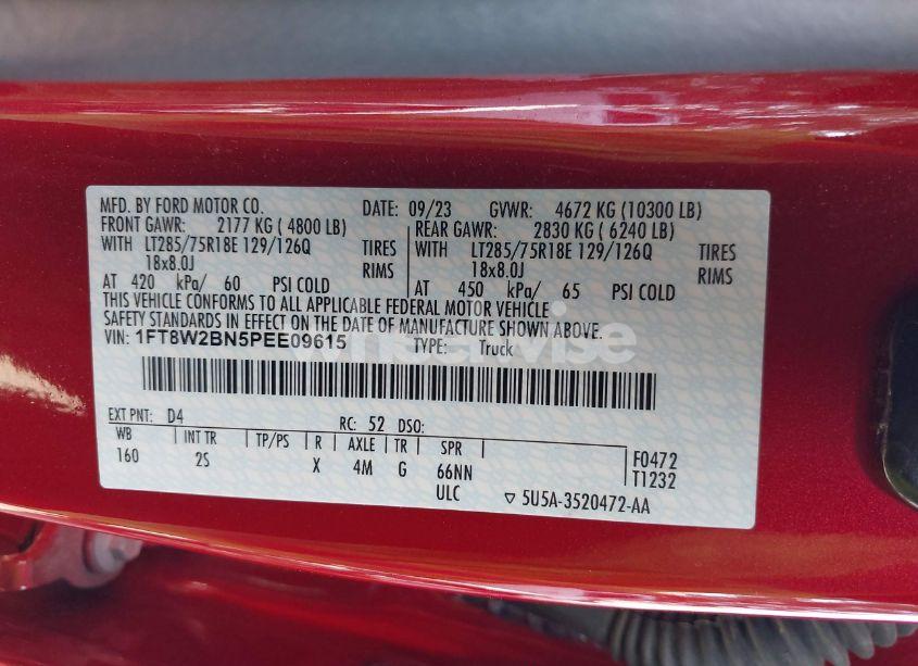 Photo 8 of 2023 Ford F-250 XLT (VIN 1FT8W2BN5PEE09615)