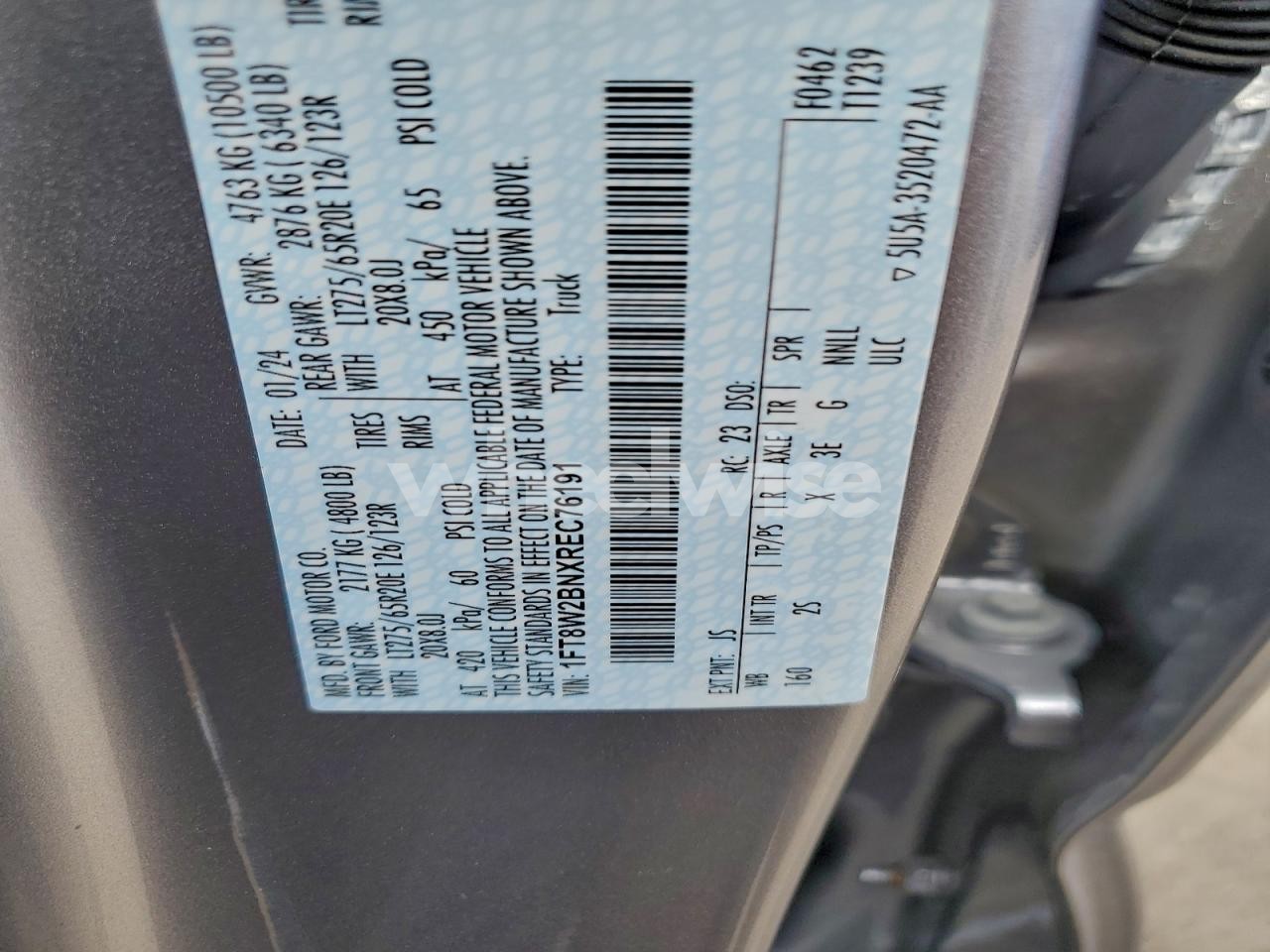 Photo 12 of 2024 FORD F250 SUPER DUTY (VIN 1FT8W2BNXREC76191)