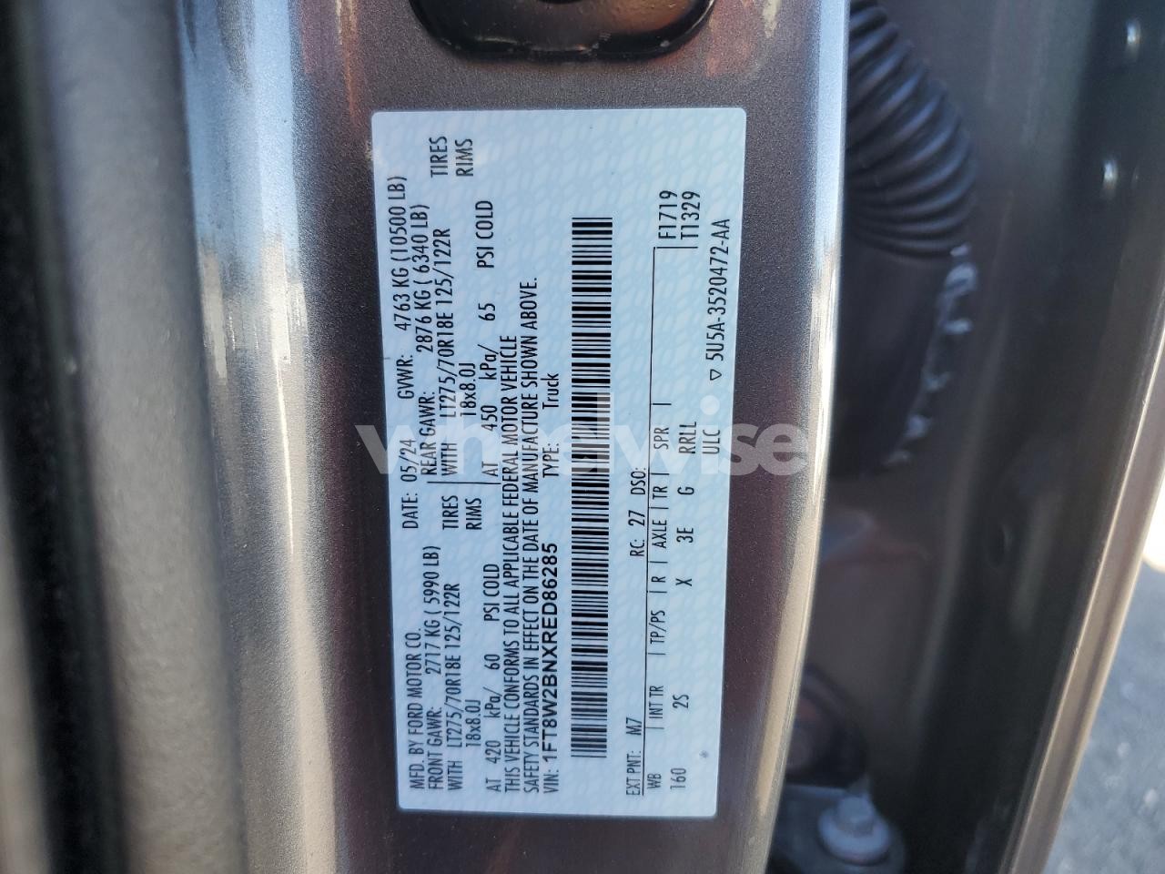 Photo 12 of 2024 FORD F250 SUPER DUTY (VIN 1FT8W2BNXRED86285)
