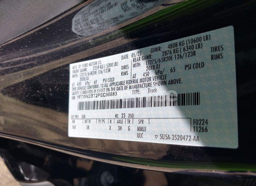 Photo 8 of 2023 Ford F-250 LARIAT (VIN 1FT8W2BT2PEC96883)