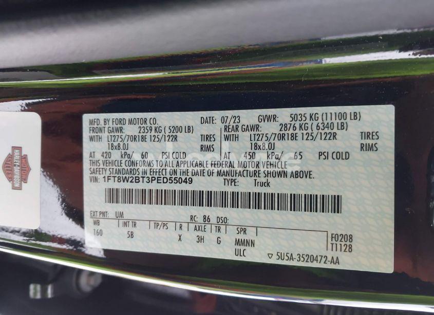 Photo 8 of 2023 Ford F-250 LARIAT (VIN 1FT8W2BT3PED55049)