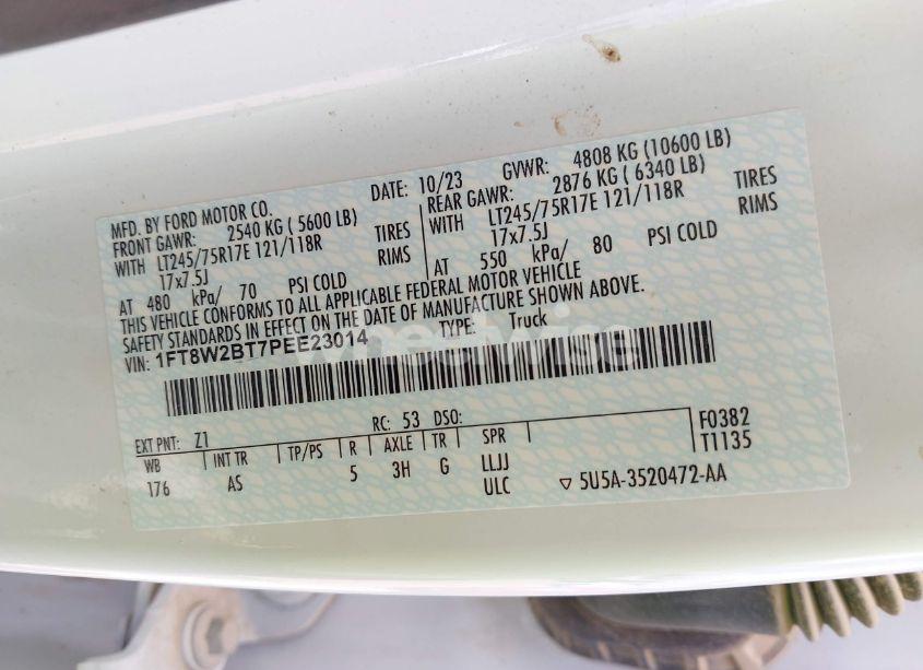 Photo 8 of 2023 Ford F-250 XL (VIN 1FT8W2BT7PEE23014)