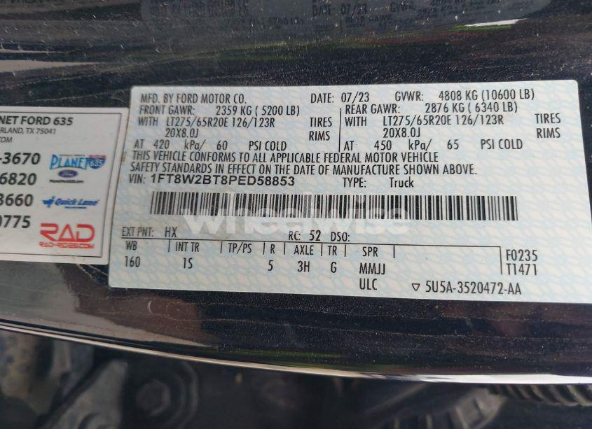 Photo 8 of 2023 Ford F-250 XL (VIN 1FT8W2BT8PED58853)