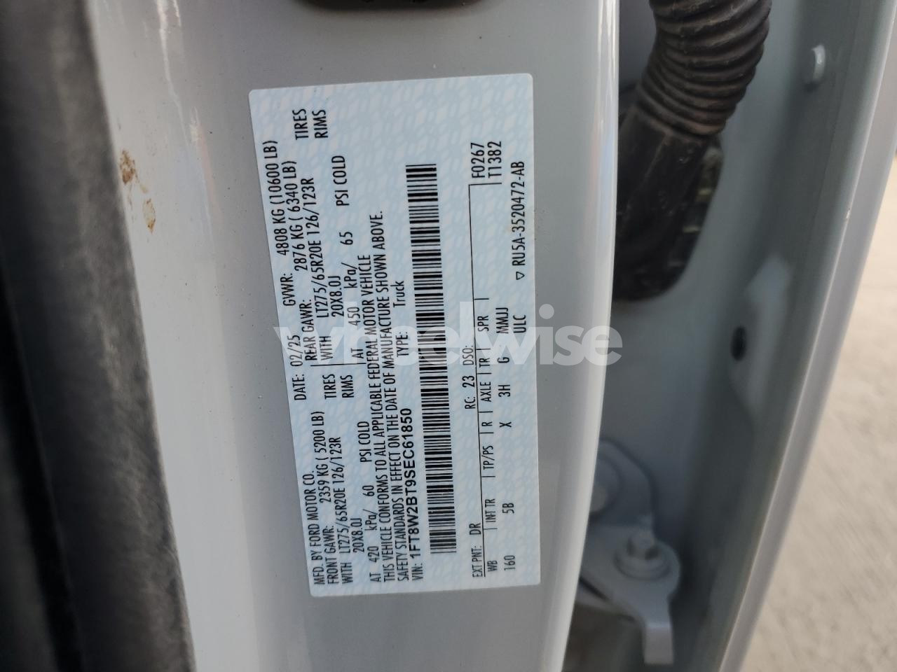 Photo 12 of 2025 FORD F250 SUPER DUTY (VIN 1FT8W2BT9SEC61850)
