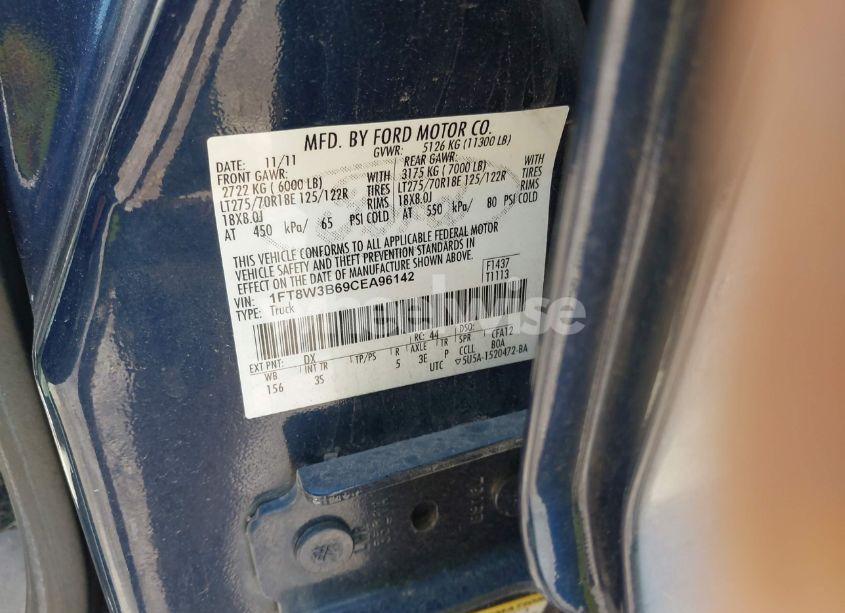 Photo 8 of 2012 Ford F-350 XLT (VIN 1FT8W3B69CEA96142)