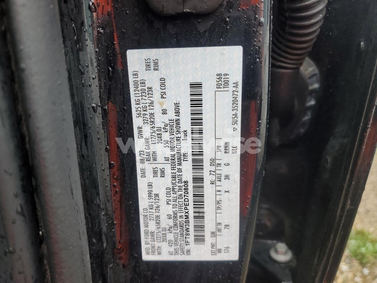 Photo 13 of 2023 FORD F350 SUPER DUTY (VIN 1FT8W3BMXPED70808)