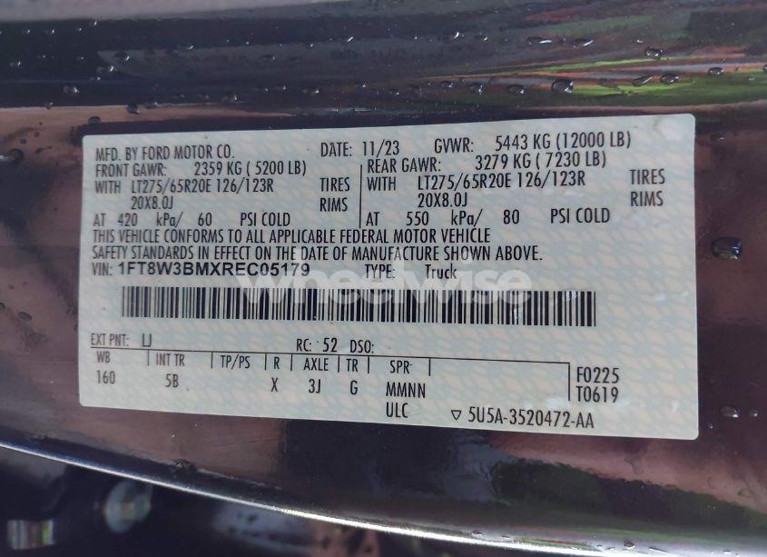 Photo 8 of 2024 Ford F-350 LARIAT (VIN 1FT8W3BMXREC05179)