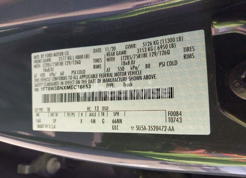 Photo 8 of 2021 Ford F-350 KING RANCH (VIN 1FT8W3BNXMEC16653)