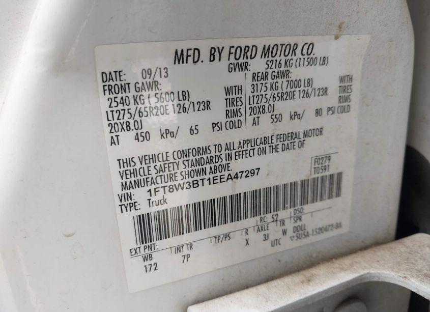 Photo 8 of 2014 Ford F-350 LARIAT (VIN 1FT8W3BT1EEA47297)