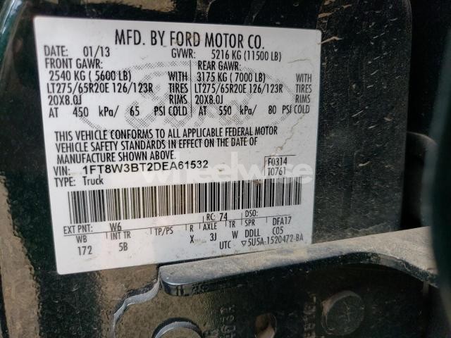 Photo 10 of 2013 FORD F350 CREW C PU 4X4 N/A (VIN 1FT8W3BT2DEA61532)