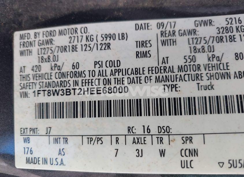 Photo 8 of 2017 Ford F-350 XL (VIN 1FT8W3BT2HEE68000)