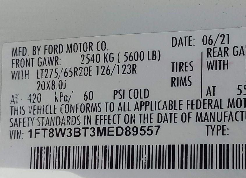 Photo 8 of 2021 Ford F-350 KING RANCH (VIN 1FT8W3BT3MED89557)