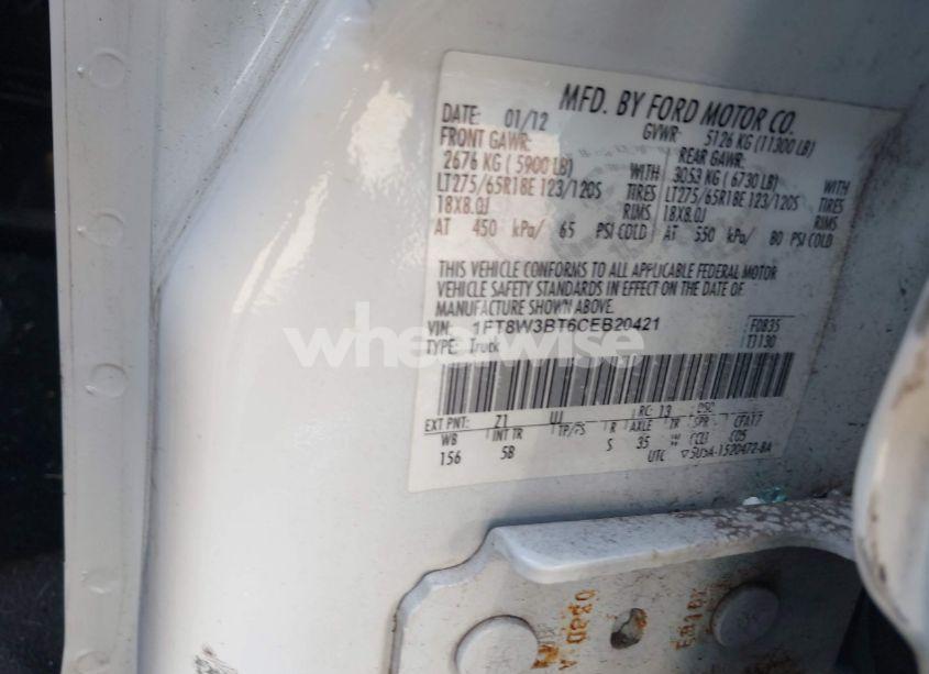 Photo 9 of 2012 Ford F-350 LARIAT (VIN 1FT8W3BT6CEB20421)