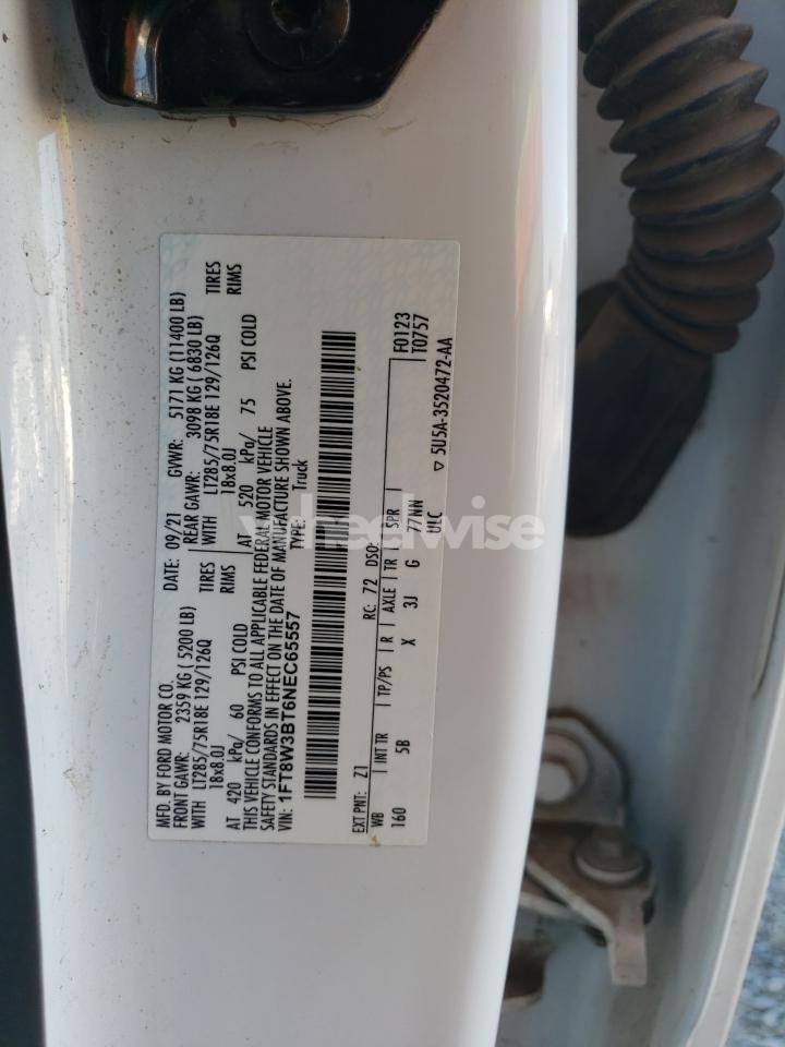 Photo 12 of 2022 FORD F350 SUPER DUTY (VIN 1FT8W3BT6NEC65557)