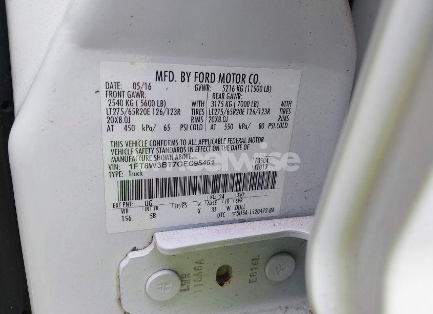 Photo 9 of 2016 Ford F-350 LARIAT (VIN 1FT8W3BT7GEC95461)