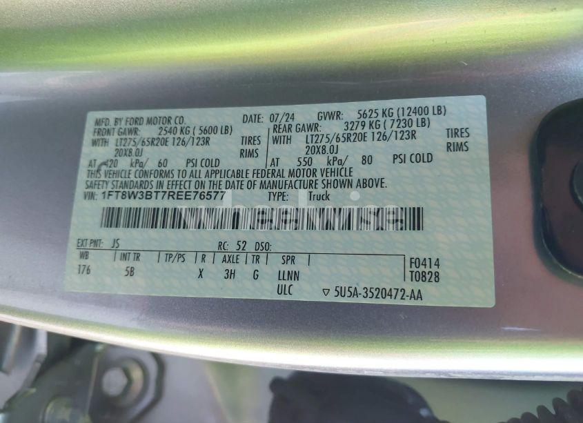 Photo 8 of 2024 Ford F-350 LARIAT (VIN 1FT8W3BT7REE76577)