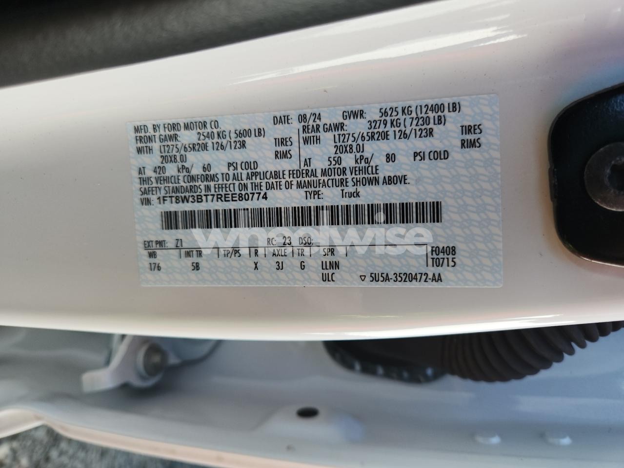 Photo 13 of 2024 FORD F350 SUPER DUTY (VIN 1FT8W3BT7REE80774)