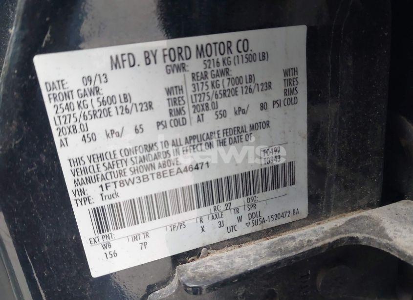 Photo 8 of 2014 Ford F-350 LARIAT (VIN 1FT8W3BT8EEA46471)