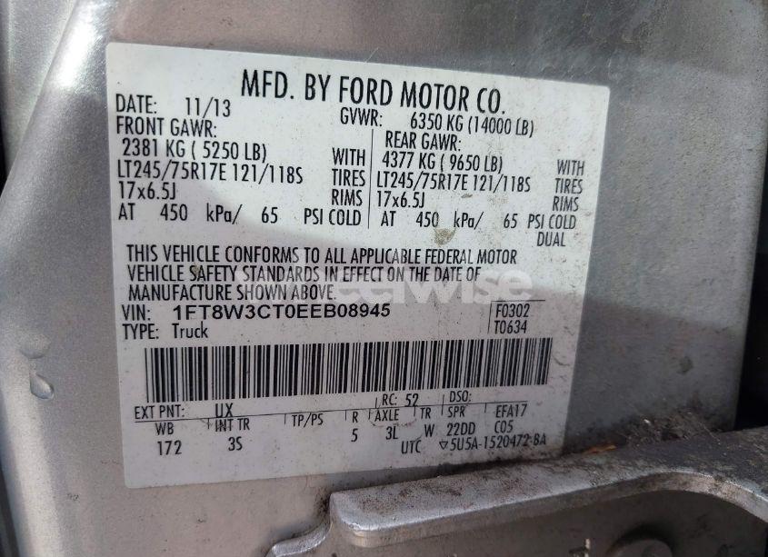 Photo 8 of 2014 Ford F-350 XLT (VIN 1FT8W3CT0EEB08945)