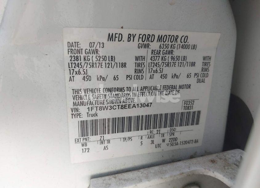 Photo 8 of 2014 Ford F-350 XL (VIN 1FT8W3CT8EEA13047)