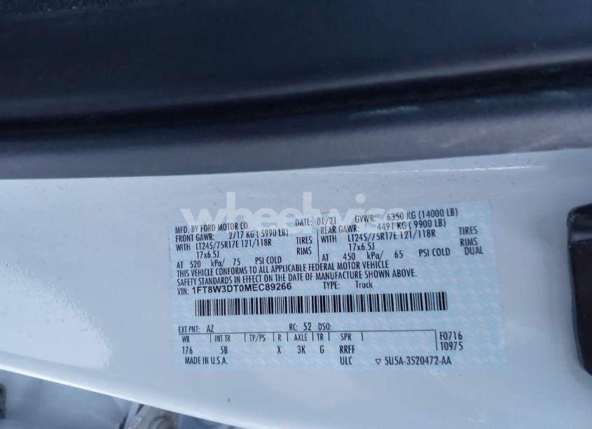 Photo 8 of 2021 Ford F-350 LARIAT (VIN 1FT8W3DT0MEC89266)