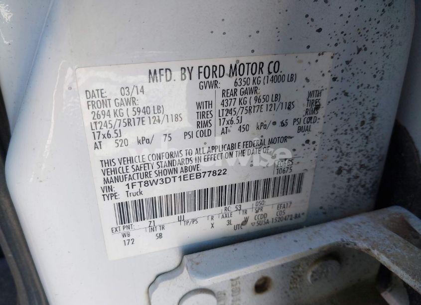 Photo 9 of 2014 Ford F-350 LARIAT (VIN 1FT8W3DT1EEB77822)