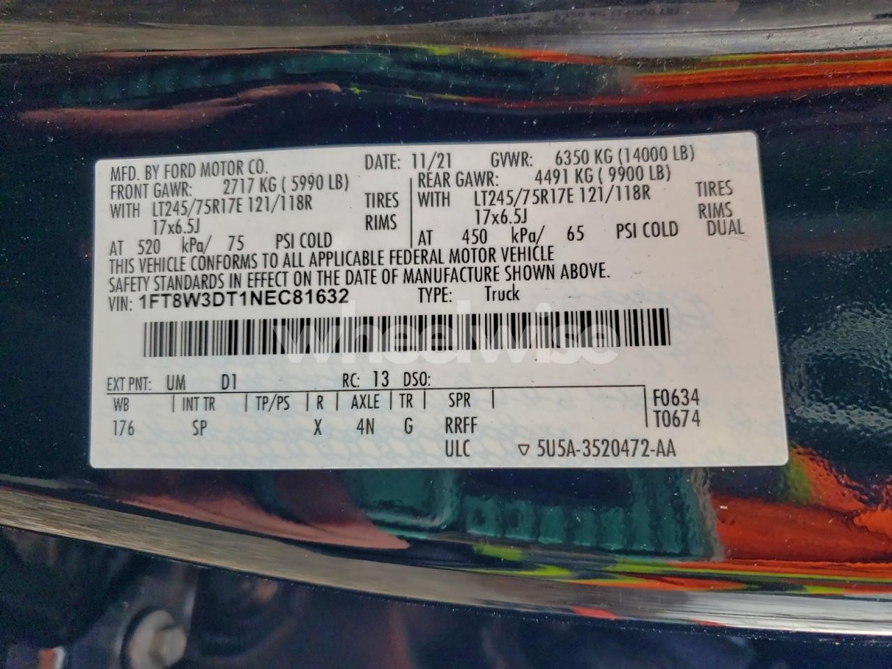 Photo 13 of 2022 FORD F350 SUPER DUTY (VIN 1FT8W3DT1NEC81632)