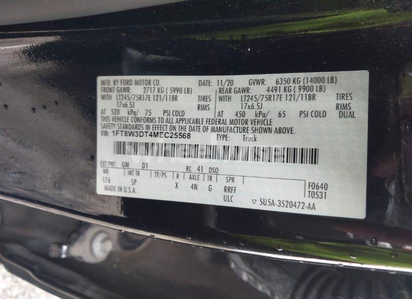 Photo 8 of 2021 Ford F-350 KING RANCH (VIN 1FT8W3DT4MEC25568)