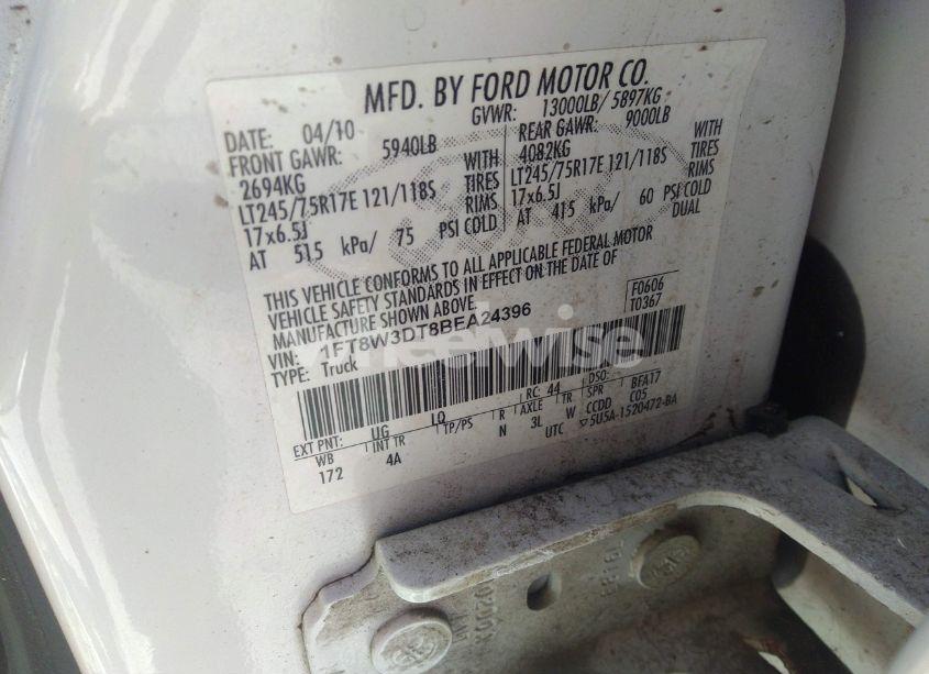 Photo 9 of 2011 Ford F-350 LARIAT (VIN 1FT8W3DT8BEA24396)