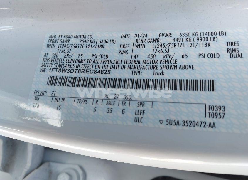 Photo 9 of 2024 Ford F-350 XL (VIN 1FT8W3DT8REC84825)