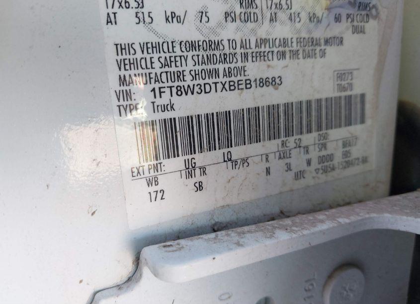 Photo 8 of 2011 Ford F-350 LARIAT (VIN 1FT8W3DTXBEB18683)