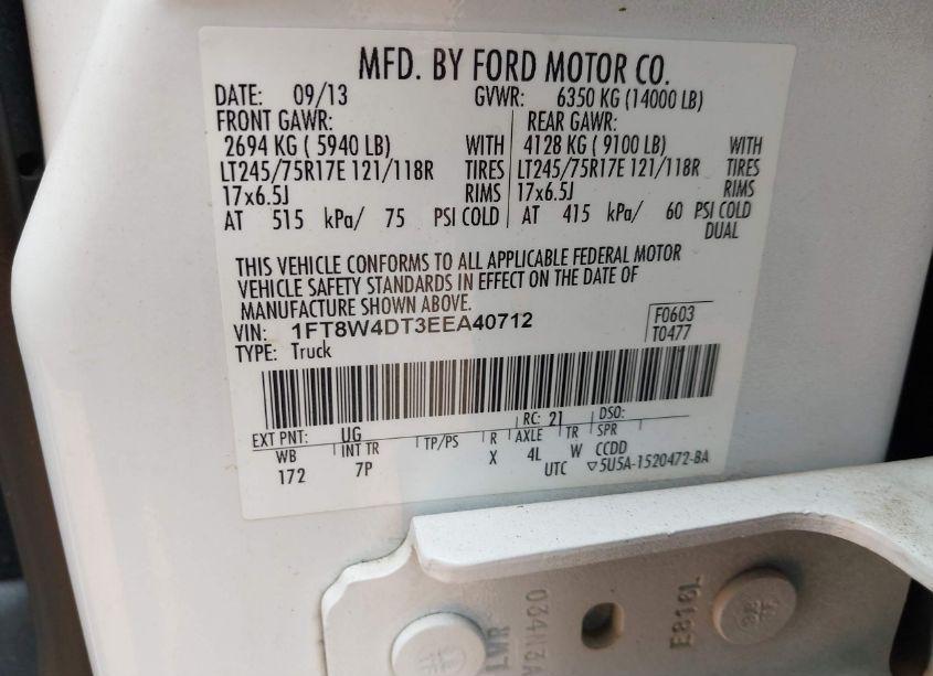 Photo 8 of 2014 Ford F-450 LARIAT (VIN 1FT8W4DT3EEA40712)