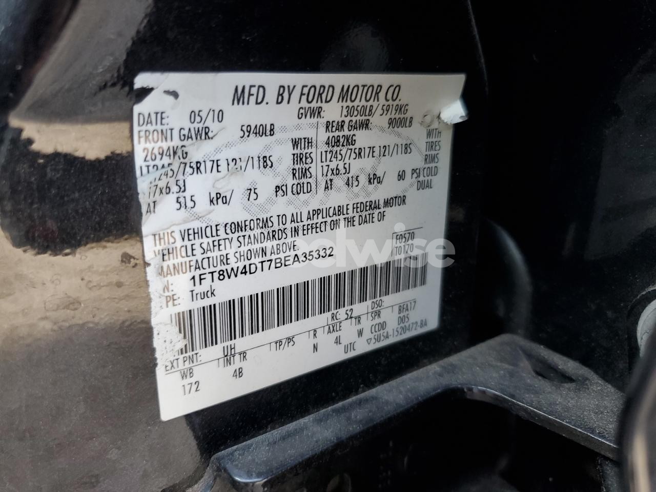 Photo 13 of 2011 FORD F450 SUPER DUTY (VIN 1FT8W4DT7BEA35332)