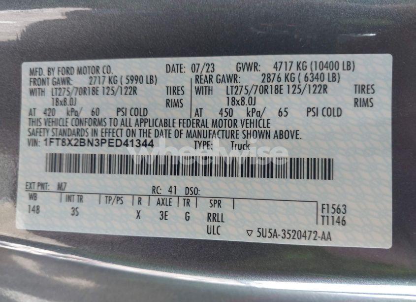 Photo 8 of 2023 Ford F-250 XLT (VIN 1FT8X2BN3PED41344)