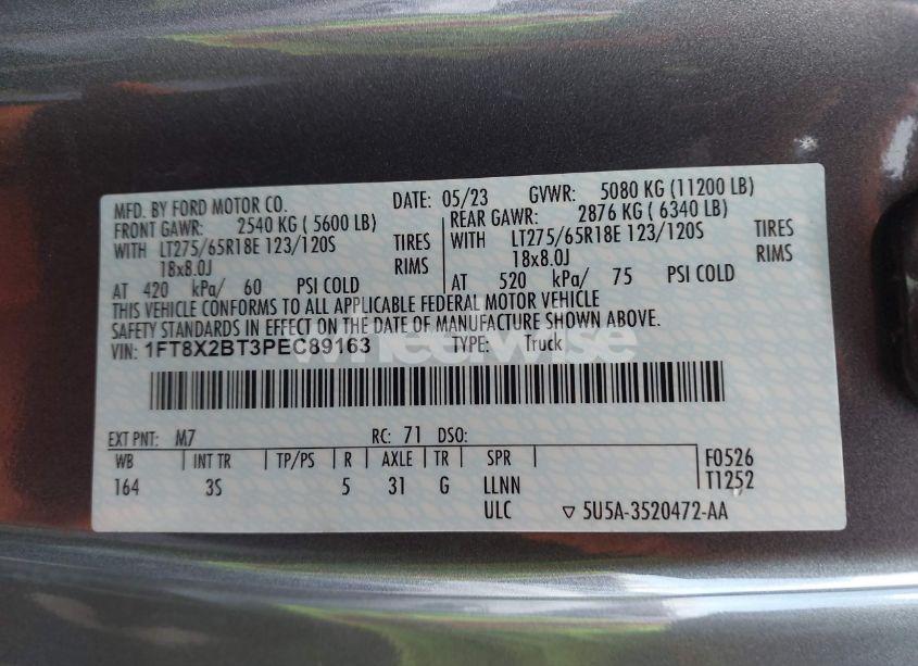 Photo 8 of 2023 Ford F-250 XLT (VIN 1FT8X2BT3PEC89163)