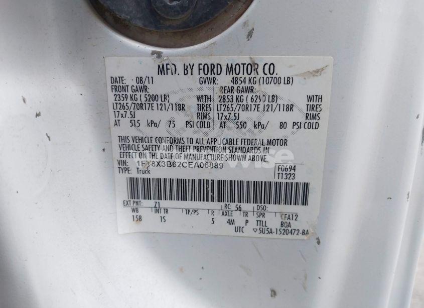 Photo 8 of 2012 Ford F-350 XL (VIN 1FT8X3B62CEA06889)