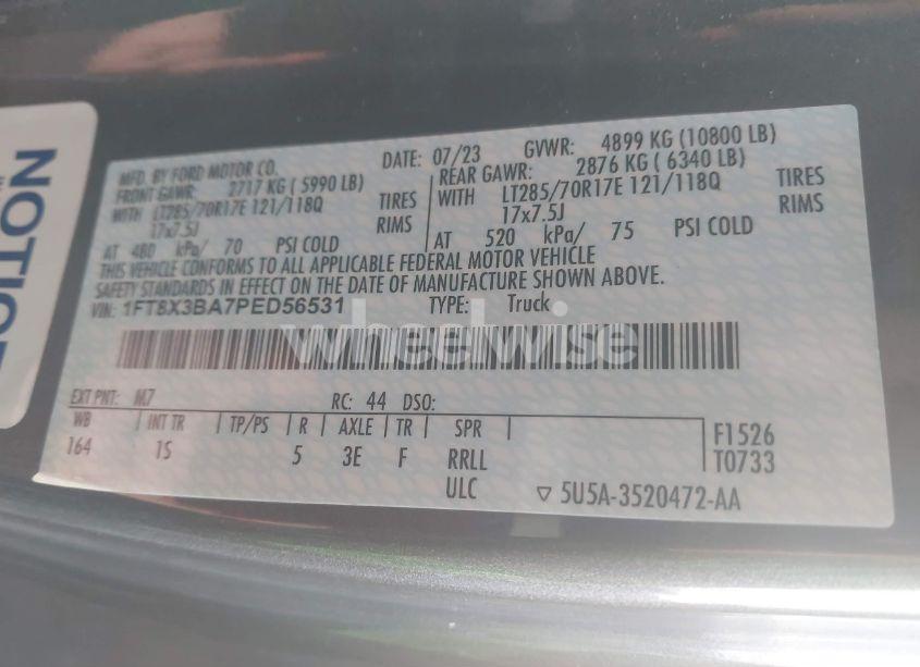 Photo 8 of 2023 Ford F-350 XL (VIN 1FT8X3BA7PED56531)