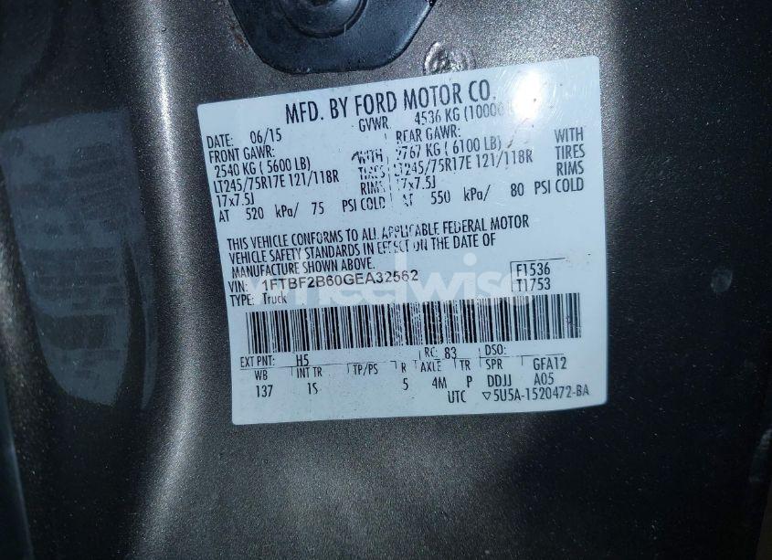 Photo 9 of 2016 Ford F-250 XL (VIN 1FTBF2B60GEA32562)