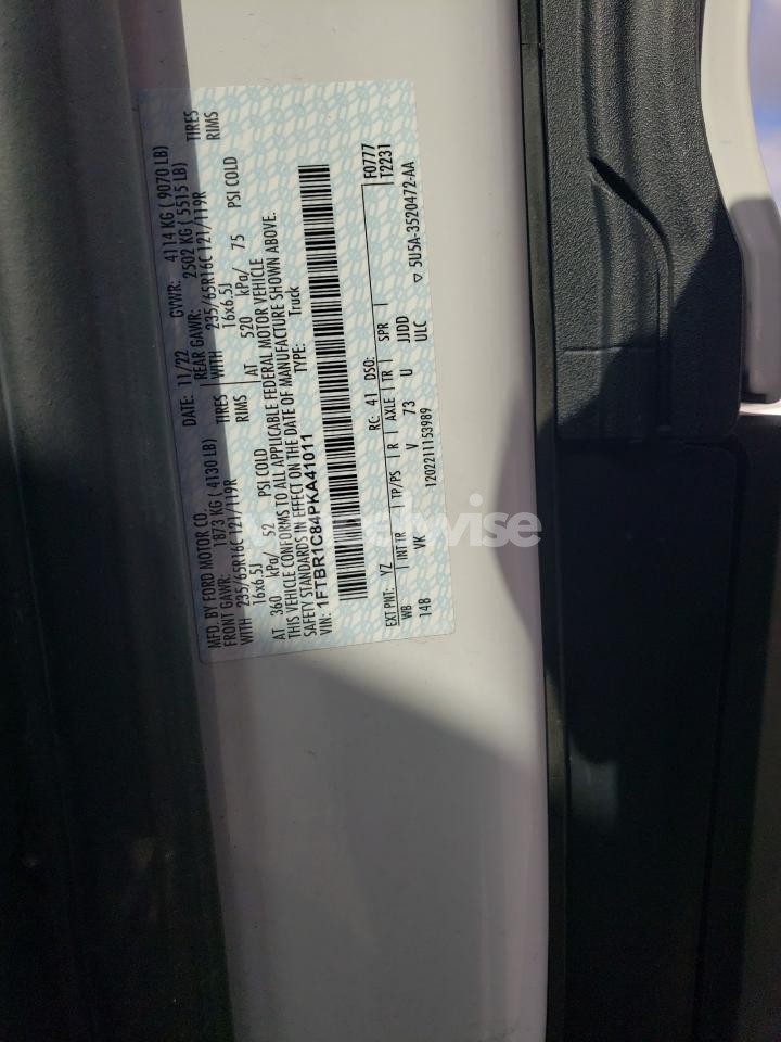 Photo 13 of 2023 FORD TRANSIT T-250 (VIN 1FTBR1C84PKA41011)