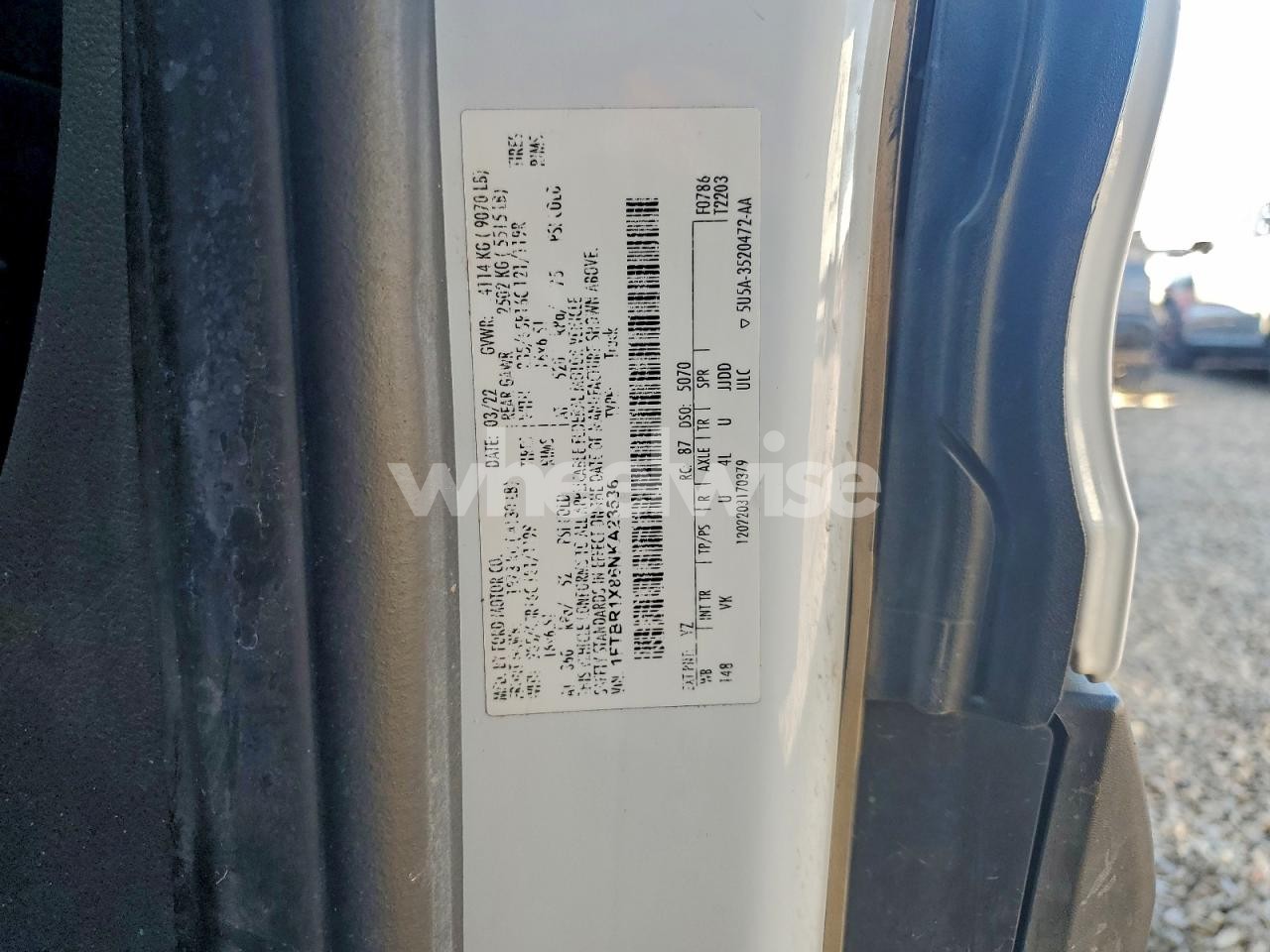 Photo 13 of 2022 FORD TRANSIT T-250 (VIN 1FTBR1X86NKA23536)