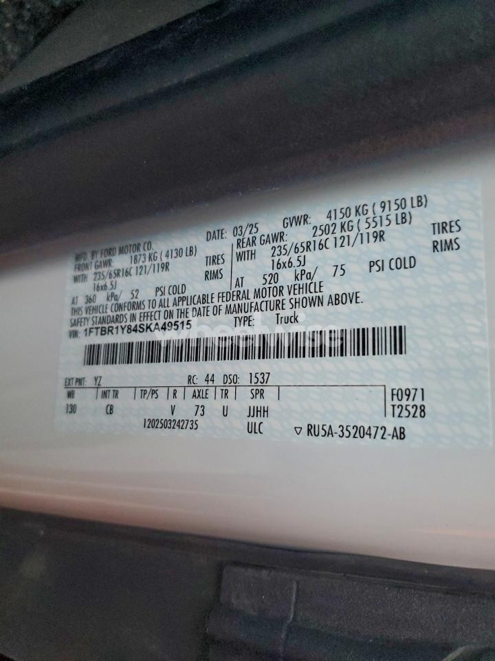 Photo 13 of 2025 FORD TRANSIT 250 DELIVERY VAN (VIN 1FTBR1Y84SKA49515)